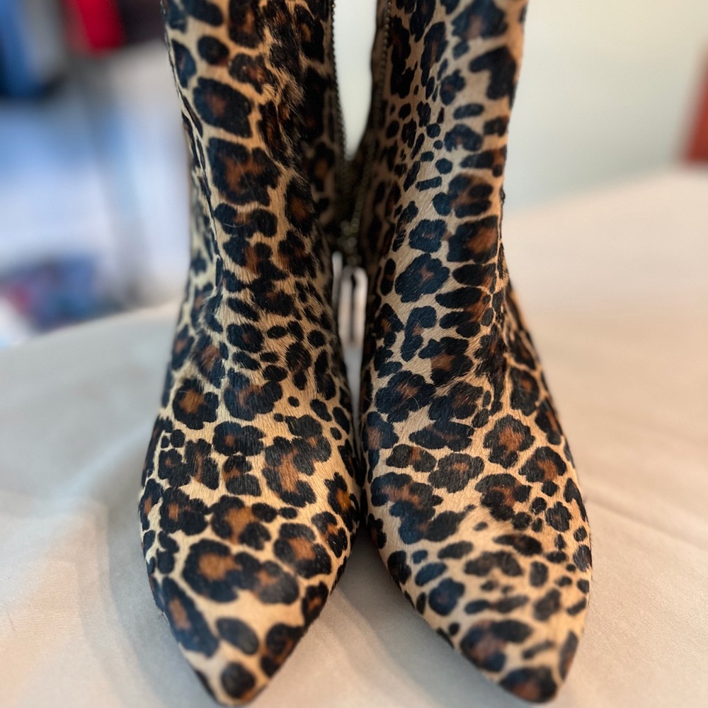 Nine West Leopard Print Heeled Boots
